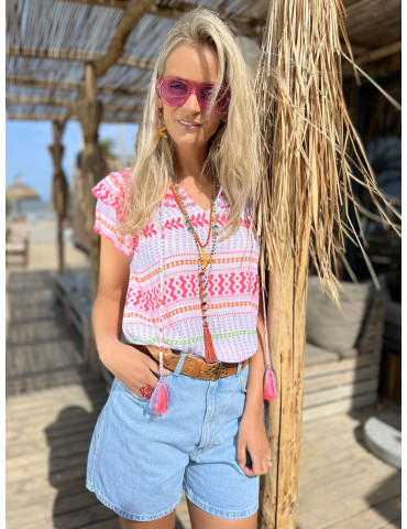 PLACE DU SOLEIL Goldfish Bluse